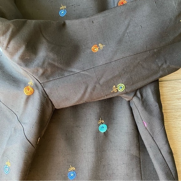 Vintage Peter Martin Pure Silk Floral Embroidered Blazer - Picture 16 of 16